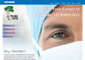 Website design for Trauma institute and hospital