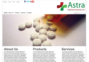 Joomla template design for Astra Bio-pharma