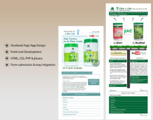 Facebook page app design for Modern Herbal Group